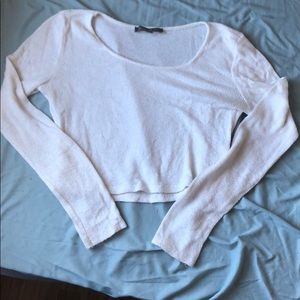 Cropped White Long Sleeve